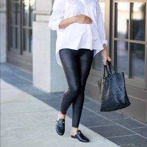 Spanx Maternity Faux Leather Leggings